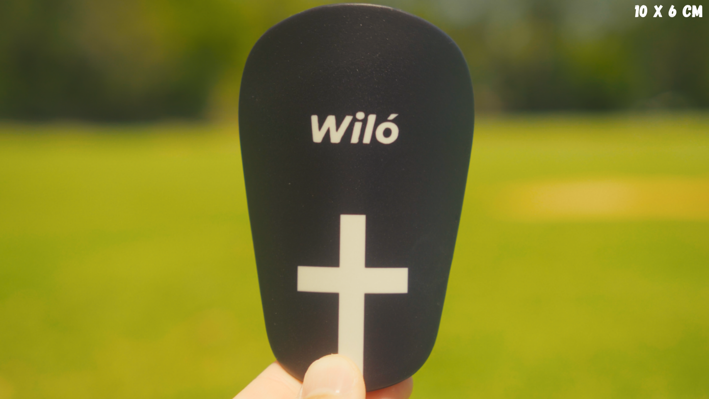 Wiló Mini Shin Pads With Cross - Black